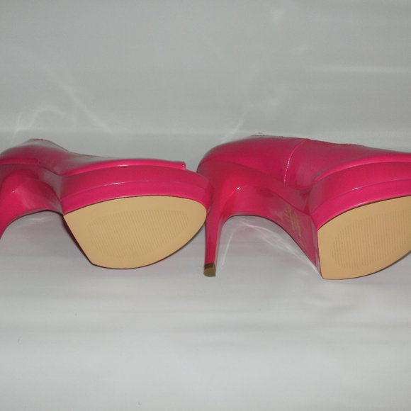 Just Fabulous Patent Pink Open Toe Heel Size 6 - Picture 5 of 5
